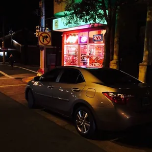 Copped a parking spot right out front. Too chill!