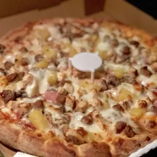 a pizza in a pizza box