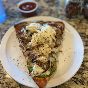 Same ole. Primo slice w/ ricotta &amp; eggplant.