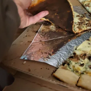 Burnt pizza