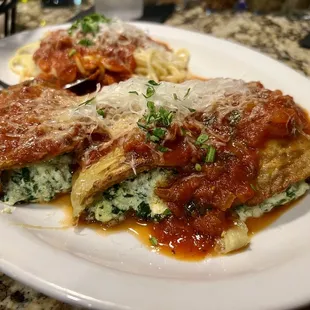 Eggplant Florentine!!!! Delicious!!!