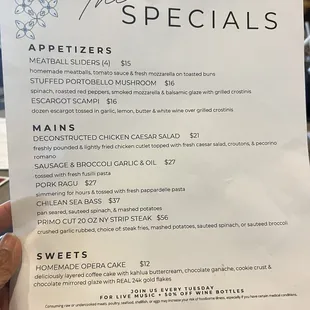 Specials