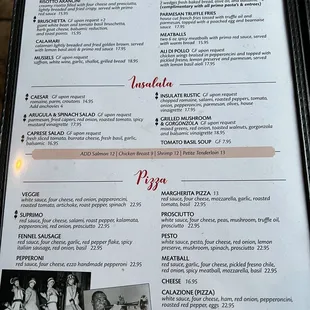 the menu
