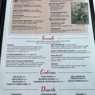 the menu