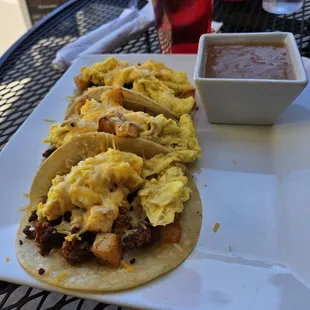 Chorizo breakfast tacos
