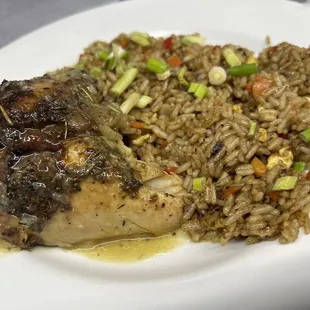 Primo's Rotisserie chicken with Primo's Rice