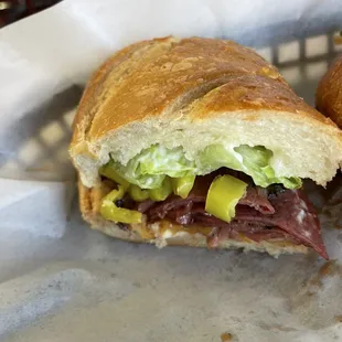 #8 Specialty Sandwich  Hot roast beef, cheddar cheese and BBQ sauce
