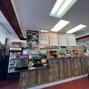 Inside Primos Deli / Menu