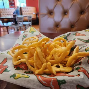 Weird puffed rings as a free appetizer