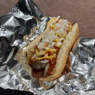 Chili Cheese Hot Dog add Onions