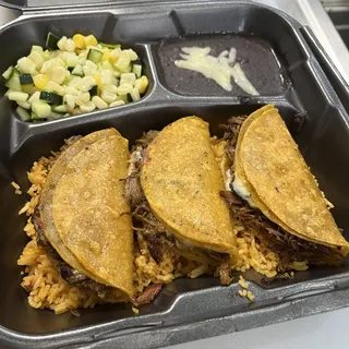 Birria Taco with Consomme Platter