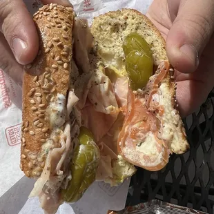 Sandwich with stuffed peppers