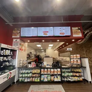 the inside of a restaurant