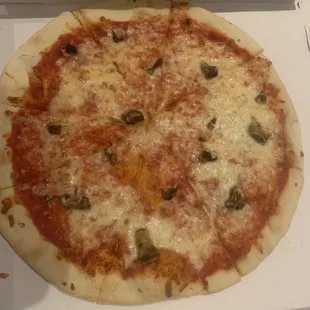 &quot;Mushroom&quot; pizza with almost zero mushrooms