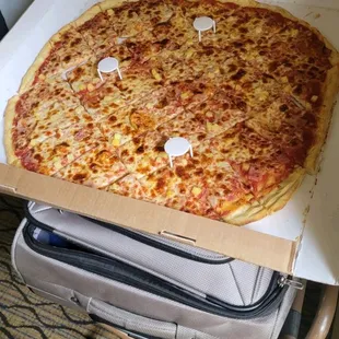 Giant 26&quot; pizza with 14&quot; toppings?