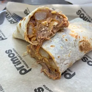 Breakfast burrito: Machaca
