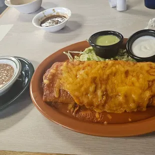 Chicken Chimichanga Enchilada style  Yum!