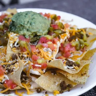a plate of nachos