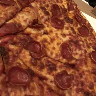 Paper sticking to the pizza, it was the worst pizza I ever had.