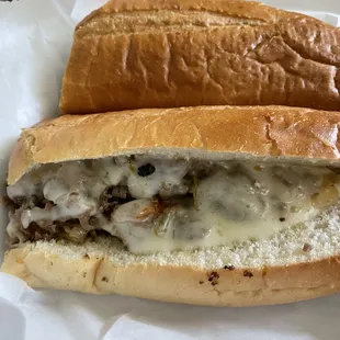 Cheese steak with provolone no mushrooms