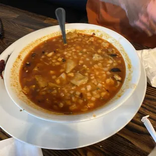 Menudo with hominy