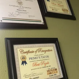 The wall of recognitions!!! 08/04/2019