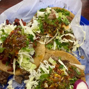 Tacos de tripa asada y al pastor! deliciousos