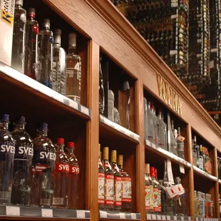 a variety of bottles