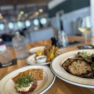 ahi tuna, avocado and fried onion