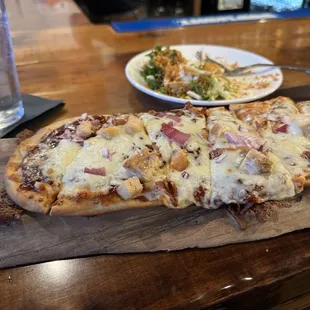  pizza and a salad
