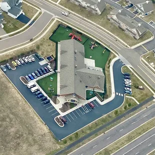 Aerial view, my photo. When I would make my way home, I'd fly over and wave if the kids were playing outside.