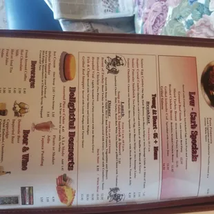 Menu page 3- as of 1/22/19