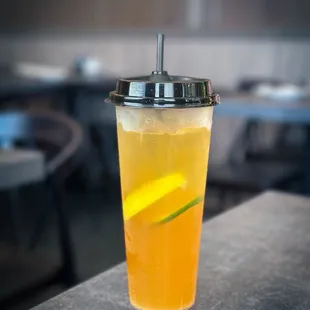 new fruit tea drink - delicious