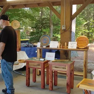 Doug Hamilton the Norseman woodworks at the Prince George Farmers Market