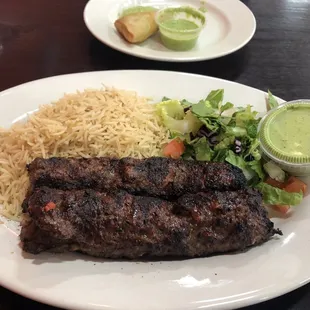 Had Beef Kofta Kabob, Veggie Samosas and Baklava. Really yummy.