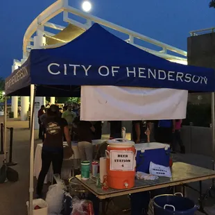 Numerous beer booths