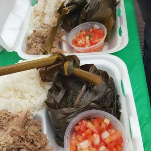 Lau lau and kalua pig