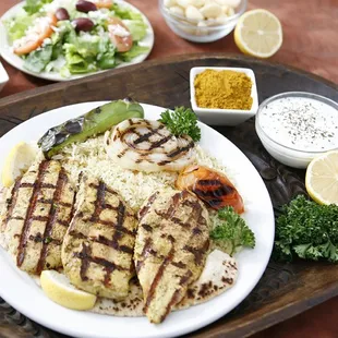 Shish Tawook - marinated chicken breast flame grilled