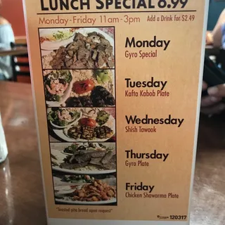 Daily Lunch Specials