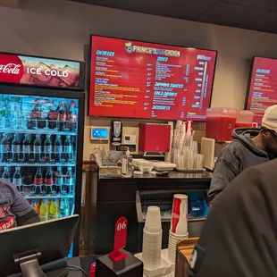 a man sitting at a counter