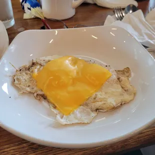 Eggs over easy