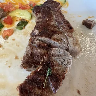 This is their &quot;medium&quot; NY strip they refused to remake and claimed it was the correct temperature for medium.
