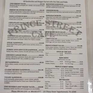 Lunch Menu
