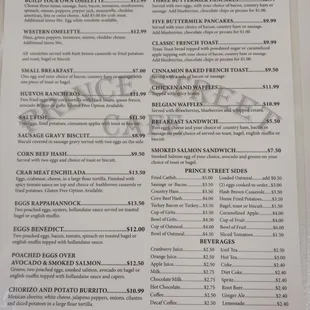 Breakfast Menu