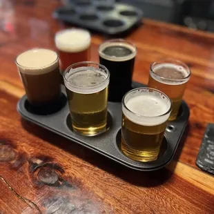 Flight of beer - loved the amber!!