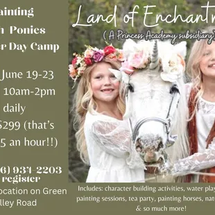 Painting with ponies is a favorite activity and also a fun daycamp in the summer!
