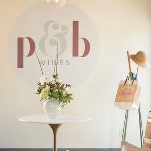 Logo wall at our tasting room