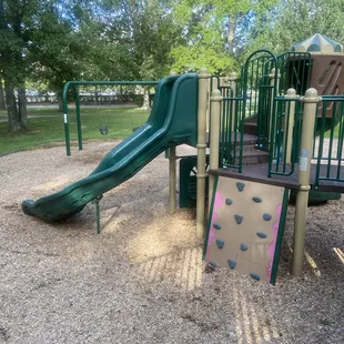 Medium slide and one of the rock walls