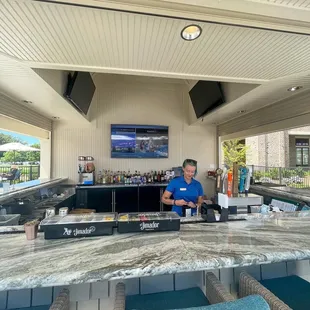 Outside pool bar