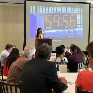 Katy Arris Wilson President of Tide Swimming at the 2018 annual banquet